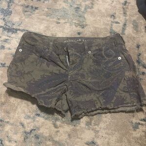 paisley corduroy shorts